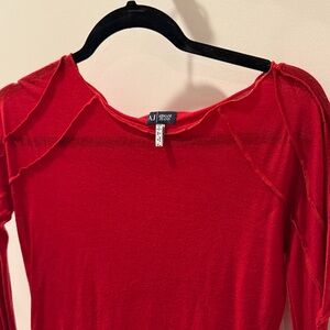 Armani Jeans Vibrant Red Top